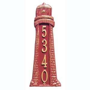   Line Standard Sized Lighthouse Address Plaques Patio, Lawn & Garden