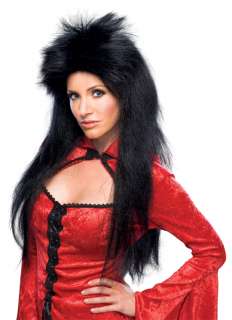 Adult Womens Sorceress Witch Elvira Wig Costume Cher  