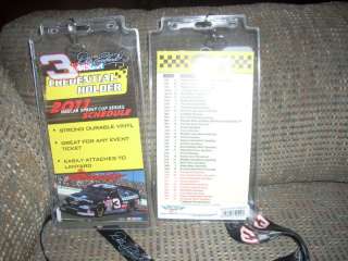 Dale Earnhardt Sr #3 2011 Credential holder/schedule  