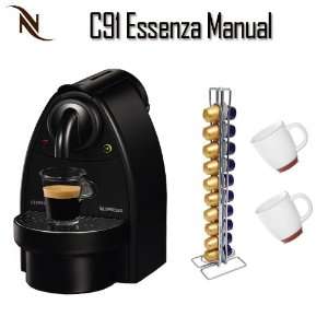 Nespresso Essenza C91 Manual Espresso Maker, Black Outfit  