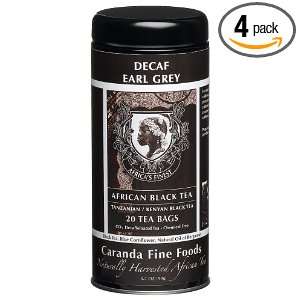 Caranda Fine Foods African Black Tea, Decaf Earl Grey Teabags, 20 