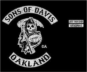 SONS OF DAVIS Oakland Al Los Angeles Raiders T Shirt Large  