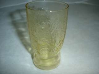Amber depression juice glass  
