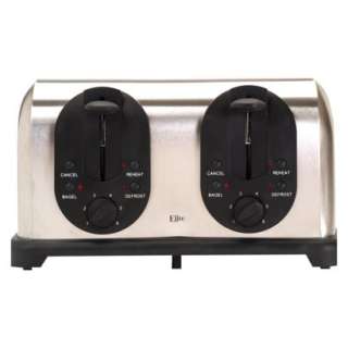 Elite Platinum 4 Slice Electronic Toaster with Bagel, Reheat, Defrost 
