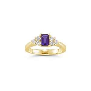   Cts Diamond & 1.66 Cts Amethyst Ring in 18K Yellow Gold 4.5 Jewelry