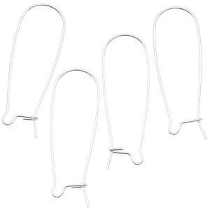  Silver Filled Anti Tarnish Earring Hook Kidney Wire 35mm 
