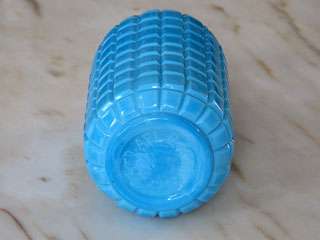 VTG Antique Victorian Blue Milk Glass Canning Condiment Jar Bottle 