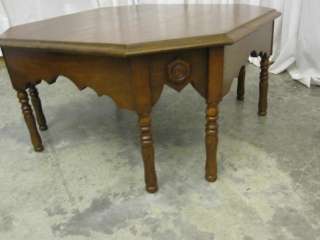 Vintage Coffee Table Octagon Shape Oak Great Cond  
