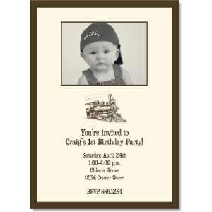 Vintage Train Invitations