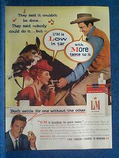 1959 Gunsmoke Ad Matt Dillon Kitty James Arness Cig Ad  