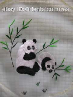 Chinese Handmade double face silk Embroiderypandas 8  