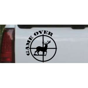 Game Over Deer In Scope Hunting And Fishing Car Window Wall Laptop 