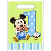 BABY MICKEY MOUSE 1ST BIRTHDAY PARTY TREAT SACKS PARTY SUPPLIES NEW 
