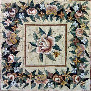 24 Marble Mosaic Stone Floor Inlay Tabletop Art Tile  
