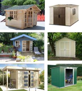 All natural wood garden storage shed,   