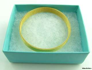 Tiffany & Co. Woven Mesh BANGLE Somerset Bracelet   18k Yellow Gold 