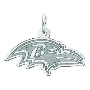  14K White Gold NFL Baltimore Ravens Logo Charm
