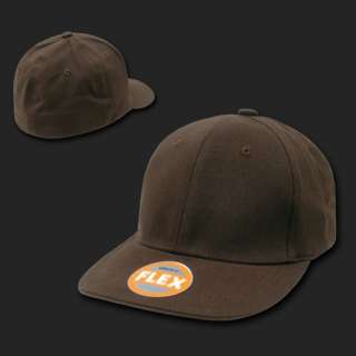   Solid Flex Flat Bill Fit All Baseball Cap Caps Hat Hats L/XL  