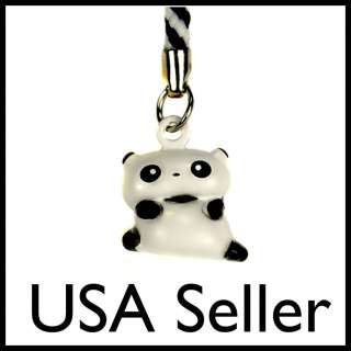 PANDA BELL CHARM Cell Mobil Phone Strap Brass Toy NEW  