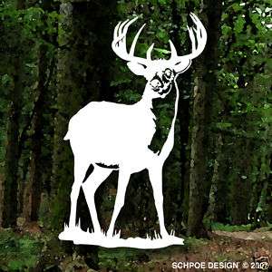 Big monster buck deer hunting decal bow hunter window  