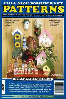   Full Size Woodcraft Patterns #DB2   Decorative Birdhouses #2