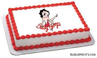 Betty Boop Birthday Edible Image Icing Cake Topper  