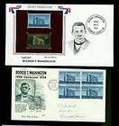 Booker T Washington 22k Gold Stamp Black History Virginia Set 2 1074 