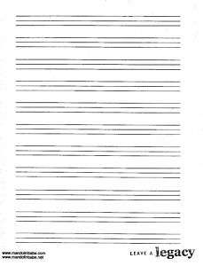 Blank Dulcimer Tab Sheets/Set of 8 Blank Sheets  