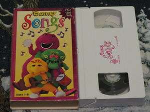 BARNEY SONGS CHILDRENS SING ALONG VHS VIDEO TAPE BABY BOP BJ 27 FUN 