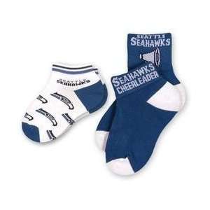 For Bare Feet Seattle Seahawks Girls Socks (2 Pack 