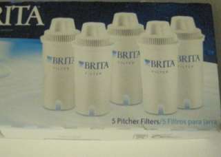 Brita 5 Pack Water Filters Pitcher Replacement Filter New *NEW/SEALED 