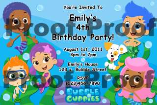 Bubble Guppies   Birthday Invitations  