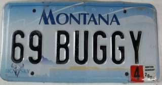 2002 Apr Montana Vanity 69 BUGGY License Plate Expired  