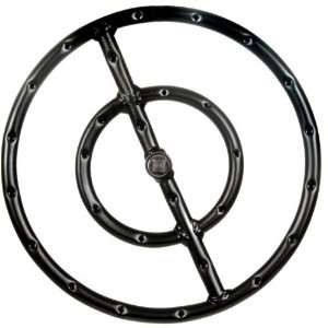  12 Inch Round Double Propane Fire Pit Ring Patio, Lawn & Garden