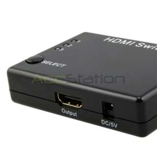 PORT HDMI SWITCH BOX SWITCHER SPLITTER+REMOTE+CABLE  