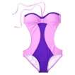 Juniors Color Block Monokini Swimsuit   Ultramarine/Pink 