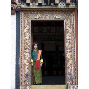 Bhutanese Girl, Trashi Chhoe Dzong, Thimphu, Bhutan Photographic 