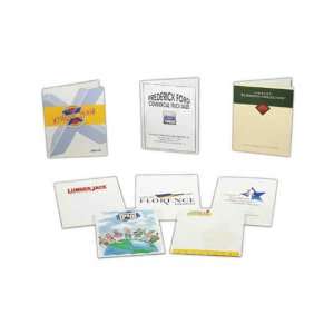  Linen, 80 lb. stock paper presentation folder with two 