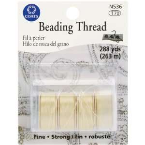  Beading Thread 72 Yard Bobbins 4/Pkg Carded Muslin 