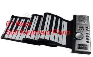   Electronic 61 Keys Roll Up Soft Synthesizer Keyboard Music Piano