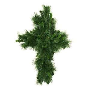  Artificial 36 x 24 Mixed Pine Cross Swag