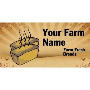   3x6 Vinyl Banner   Your Farm Name Farm Fresh Breads 