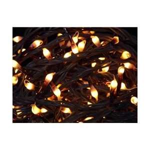  100 Silicone Tip Rice String Lights, Brown Wire, Plug in 
