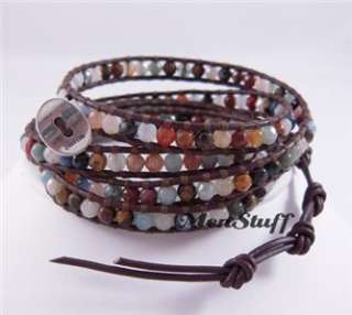Chan LUU Brown Multi Stone Wrap Bracelet NEW  