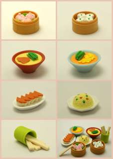 Collectibles Japanese Iwako Erasers Toys Chinese Food Set 7 pcs