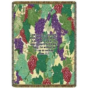  I Am The Vine John 155 Tapestry Throw LC10007