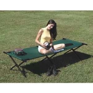  Jumbo Folding Camp Cot, Forest Green, 300 lb. Weight Limit 