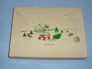   Box of Freund Mayer Christmas Snowman Wraparounds Drink Napkins  