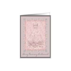  Honorary Bridesmaid Request   Lacy Dress Card Health 