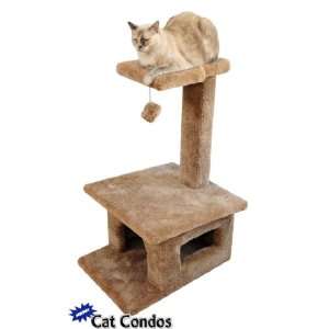  3 Foot Discount Cat House   Brown
